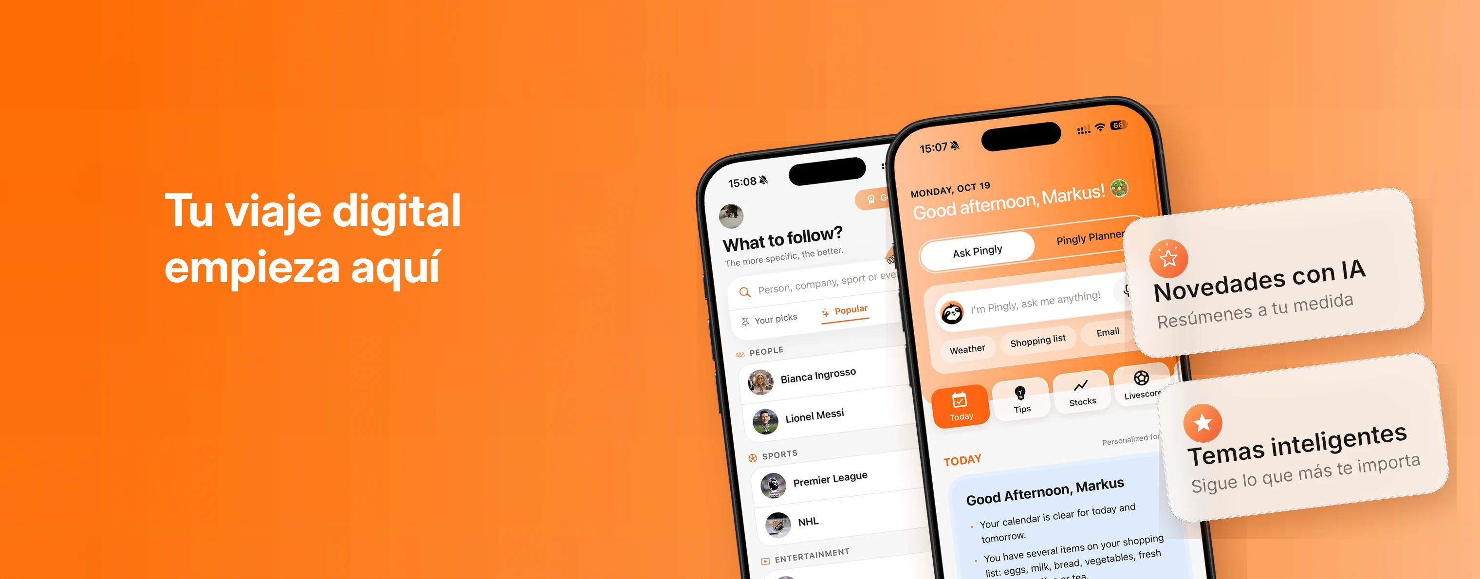 Your digital journey starts here — Pingly app screens