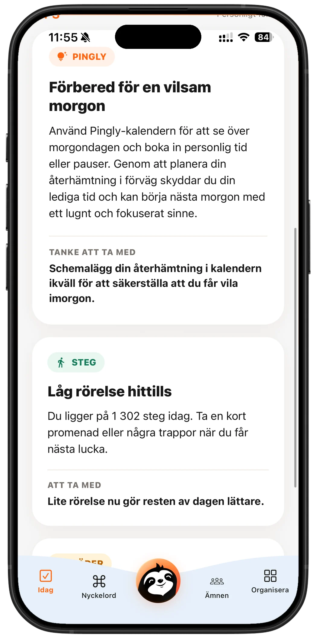 Tips — personliga förslag för din dag